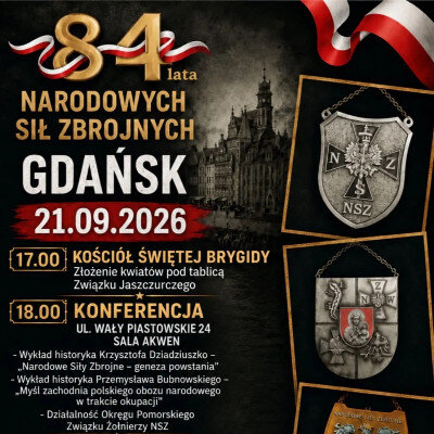 Link do opisu wydarzenia: 84 Lata Narodowych Sił Zbrojnych 